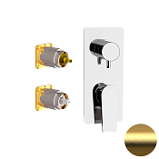 Daniel Diva Смеситель для душа, на 3 потребителя, внешняя часть, цвет: золото брашированное DV612D3KBDP