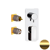 Daniel Tiara Смеситель для душа, на 2 потребителя, внешняя часть, цвет: золото брашированное TA612D2KBDP