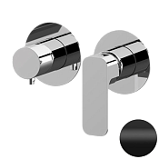 Daniel Tiara Смеситель для душа, на 3 потребителя, с внутренней частью, цвет: черный матовый TA625D315