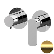 Daniel Tiara Смеситель для душа, на 2 потребителя, с внутренней частью, цвет: золото брашированное TA625DP