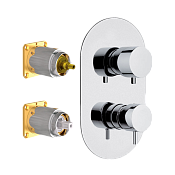 Daniel Tokyo Смеситель для душа, на 2 потребителя, внешняя часть, цвет: хром TK612D2KBCR