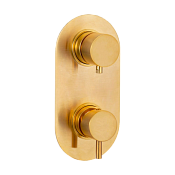 Daniel Tokyo Смеситель для душа, на 2 потребителя, внешняя часть, цвет: золото брашированное TK612D2KBDP