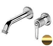 Daniel Brooklyn Смеситель для раковины встраив., излив 17,8 см, с внутр. частью, цвет: золото браш BY632PDP