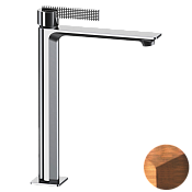 Daniel Club Смеситель для раковины высокий, без донного клап., излив 31,6 см, цвет: медь состаренная ANC607B64