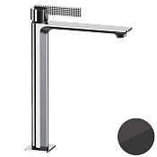 Daniel Club Смеситель для раковины высокий, без донного клапана, излив 31,6 см, цвет: черный хром ANC607BCF