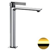 Daniel Club Смеситель для раковины высокий, без донного клап., излив 31,6 см, цвет: золото глянцевое ANC607BDO