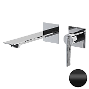 Daniel Club Смеситель для раковины встраиваемый, излив 19,8 см, с внутр. частью, цвет: черный мат ANC632PL15