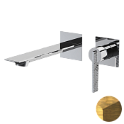 Daniel Club Смеситель для раковины встраиваемый, излив 19,8 см, с внутр. частью, цвет: латунь состар ANC632PL63