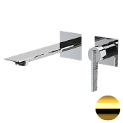 Daniel Club Смеситель для раковины встраиваемый, излив 19,8 см, с внутр. частью, цвет: золото глянц ANC632PLDO