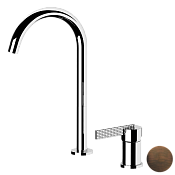 Daniel Club Смеситель для раковины высокий, без донного клап., излив 33,4 см, цвет: бронза масляная ANC655LOIL