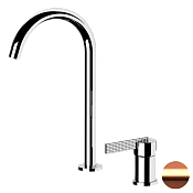 Daniel Club Смеситель для раковины высокий, без донного клапана, излив 33,4 см, цвет: медь браш ANC655LRP