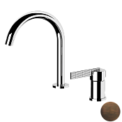 Daniel Club Смеситель для раковины высокий, без донного клап., излив 23,4 см, цвет: бронза масляная ANC655OIL