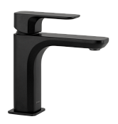 Daniel Tiara Смеситель для раковины, без донного клапана, излив 16,7 см, цвет: черный матовый TA606N15