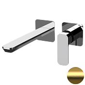 Daniel Tiara Смеситель для раковины встраиваемый, излив 20,8 см, с внутр. частью, цвет: золото браш TA632PLDP