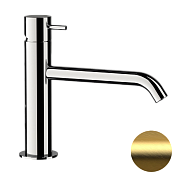 Daniel Tokyo Смеситель для раковины, без донного клапана, излив 17,9 см, цвет: золото брашированное TK606XNDP