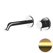 Daniel Tokyo Смеситель для раковины встраиваемый, излив 15,8 см, с внутр. частью, цвет: золото браш TK632PDP