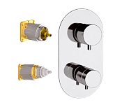 Daniel Suvi Thermo Смеситель для душа термостатический, на 2 потребителя, внешняя часть, цвет: хром ST20612D2KBCR