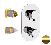 Daniel Suvi Thermo Смеситель для душа термостатический, на 2 потреб., внеш. часть, цвет: золото браш ST20612D2KBDP