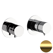 Daniel Tokyo Смеситель для душа термостатический, на 2 потреб., с внутр. частью, цвет: золото браш TXT625DP