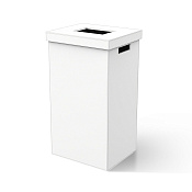 Decor Walther Brownie AWB Корзина для мусора напольная 38x32x67h см, искусст. кожа, цвет: белый мат 0937550