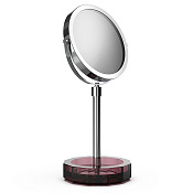 Decor Walther Kristall KSA Косметическое зеркало, 5x увеличение, d15 см, цвет: rich burgundy 0941797
