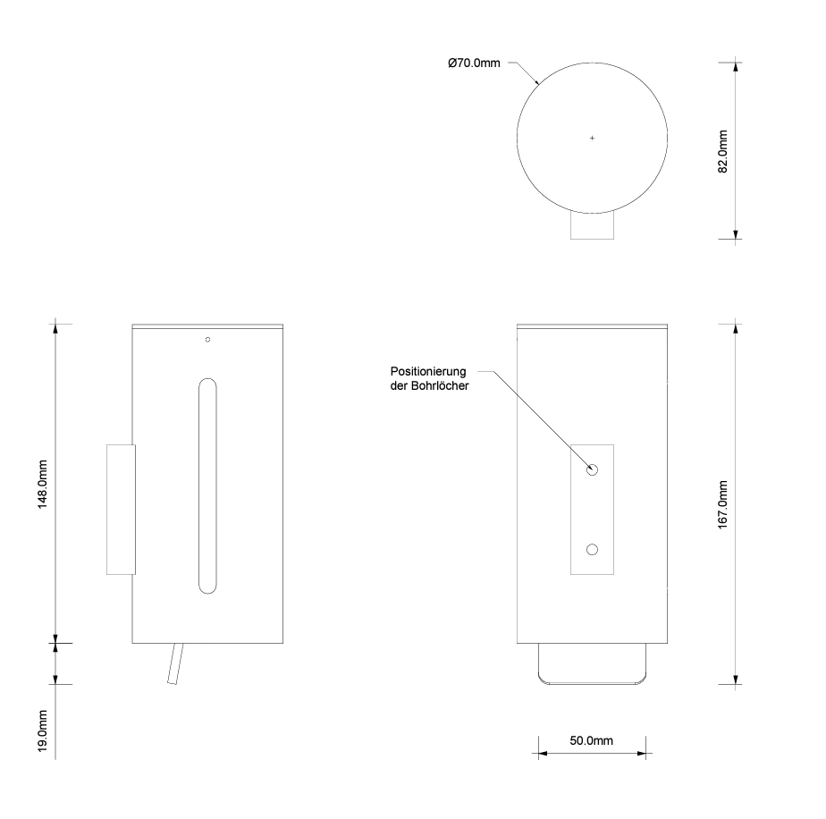 Decor Walther Basic DW 280 N Дозатор для мыла, подвесной, латунь, цвет: черный матовый 0862960