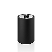 Decor Walther Black Stone DMD L Баночка универсальная d10x16h см, с крышкой, цвет: черный мат/хром 0971464