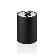 Decor Walther Black Stone DMD S Баночка универсальная d8x11h см, с крышкой, цвет: черный мат/хром 0971264