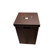 Decor Walther Brownie Корзина для белья напольная 37x58,5h см, искусственная кожа, цвет: коричневый 0924590