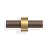 Decor Walther Century HAK2 Крючок для полотенец двойной, подвесной, цвет: золото матовое/бронза 0586041