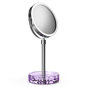 Decor Walther Kristall KSA Косметическое зеркало, 5x увеличение, d15 см, цвет: фиолетовый/хром 0941780