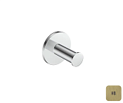 Almar Accessories Крючок для полотенец одинарный, подвесной, цвет: PVD brushed high brass E310002.HB