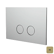 Almar WC plate Кнопка смыва для унитаза, 2 режима, нержавеющая сталь, цвет: PVD brushed high brass E330003.HB