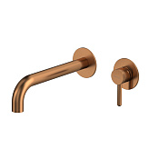 Whitecross Y Смеситель для раковины встраиваемый, излив 22 см, цвет: брашированная медь Y1215CPB