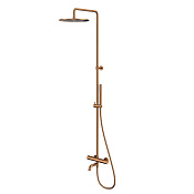 Whitecross Y Душевая стойка: термостат, держатель для душа, шланг 150 см, цвет: брашированная медь Y1234CPB