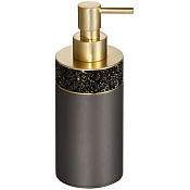 Decor Walther Rocks SSP Дозатор для мыла, настольный, с метал. колбой, цвет: dark metal matt/золото 0933667
