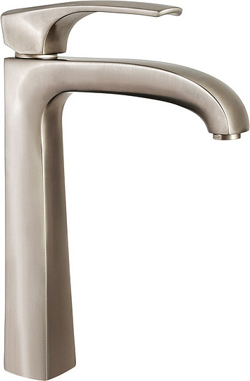 Paini Lady Смеситель для раковины высокий, без донного клапана, излив 15,6 см, цвет: никель браширов 89PW211LLLSSR