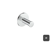 Almar Accessories Крючок для полотенец одинарный, подвесной, цвет: PVD brushed absolute black E310002.AB