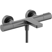 Sancos Etna Смеситель для ванны термостат. без руч. душа, держателя и шланга, цвет: вороненая сталь SC9006GG