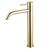 Fima Carlo Frattini Spillo Up Смеситель для раковины, с донным клапаном, излив 16,7 см, цвет gold F3031/HXSOR