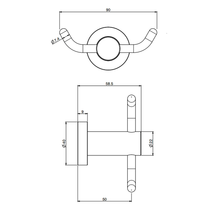 Fima Carlo Frattini Rotola Крючок для полотенец двойной, подвесной, цвет gold F6004/2OR