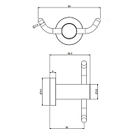 Fima Carlo Frattini Rotola Крючок для полотенец двойной, подвесной, цвет gold F6004/2OR
