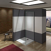 RGW Боковая стенка, Easy Clean 100х195h см, стекло прозрачное 8 мм, цвет: хром матовый 352200410-11