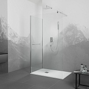 RGW Душевое ограждение walk-in 6 мм, Easy Clean, 110х195h см, стекло прозрачное, цвет: хром глянец 351015073-15