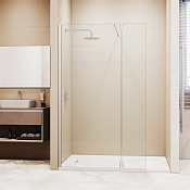 RGW Душевое ограждение walk-in 8 мм, Easy Clean, 140х195h см, стекло прозрачное, цвет: хром глянец 351005143-11