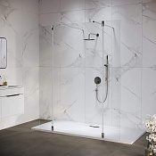 RGW Душевое ограждение walk-in 8 мм, Easy Clean, 140х195h см, стекло прозрачное, цвет: хром глянец 351005243-11