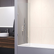 RGW Screens Шторка на ванну, Easy Clean, 50х150h см, стекло прозрачное 8 мм, цвет: хром глянцевый 3511056250-11