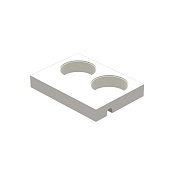 Ritmonio Elementa Полка на рейлинг 13x9,5 см, с 2 отверстиями, цвет: white acrylic stone 7N0003F38