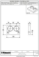 Ritmonio Elementa Полка на рейлинг 13x9,5 см, с 2 отверстиями, цвет: white acrylic stone 7N0003F38