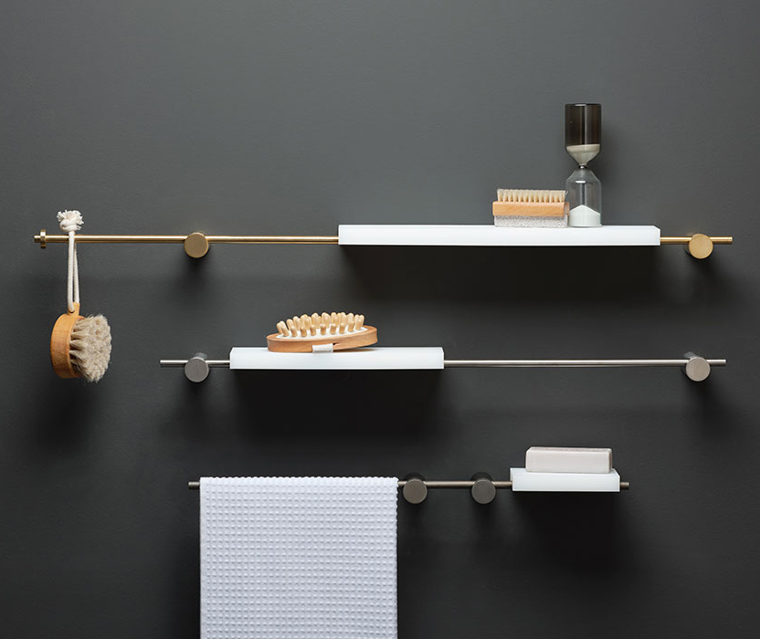 Ritmonio Elementa Мыльница на рейлинг, композит, цвет: white acrylic stone 7N0001F38